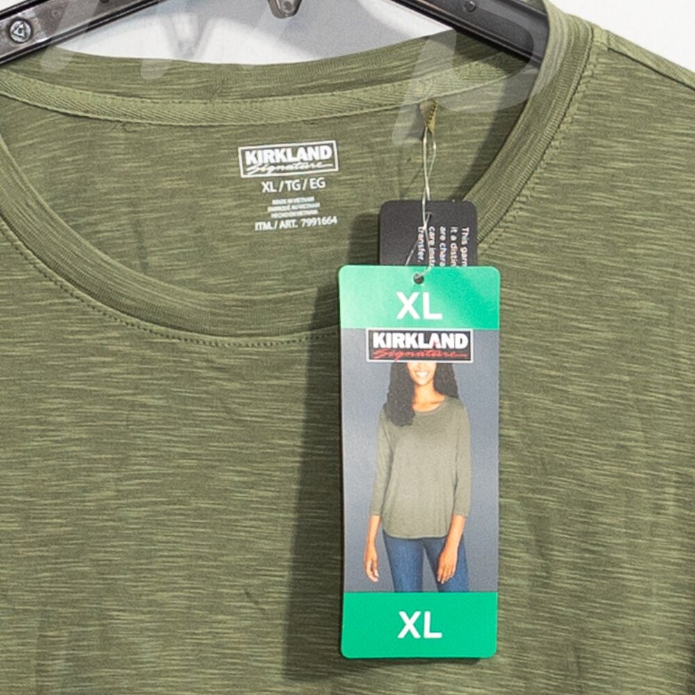 women 3/4 Slub Tee Kirkland Signature Top
